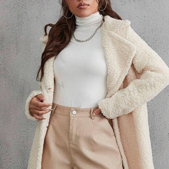 Teddy Coat Cream color Size Small - Picture 1 of 4